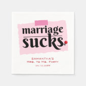 Het huwelijk is klote! Grappig echtscheiding aanko Servet (Voorkant)