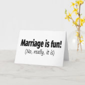 Het huwelijk is leuk, eigenlijk niet kaart (Gele Bloem)