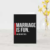 Het huwelijk is leuk, grappig bruidegom Cranky Sar Kaart (Gele Bloem)