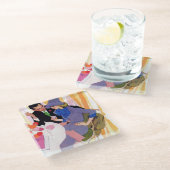 Het huwelijk is niet voor mij. glazen onderzetter (Schuin)