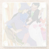 Het huwelijk is niet voor mij. glazen onderzetter (Achterkant)