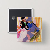 Het huwelijk is niet voor mij. vierkante button 5,1 cm (Voorkant /achterkant)