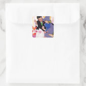 Het huwelijk is niet voor mij. vierkante sticker (Tas)