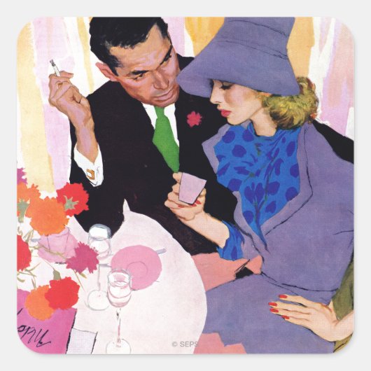 Het huwelijk is niet voor mij. vierkante sticker (Voorkant)