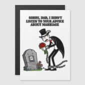 Het huwelijk is samen dom zijn magnetische uitnodiging (Voorkant / Achterkant)