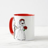 Het huwelijk is samen dom zijn mok (Voorkant links)