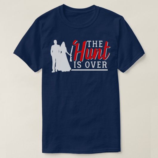 Het huwelijk is voorbij t-shirt (Design voorkant)