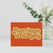 Het huwelijk is zo gay briefkaart (Staand voorkant)