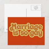 Het huwelijk is zo gay briefkaart (Voorkant / Achterkant)