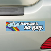 HET HUWELIJK IS ZO HOMO BUMPERSTICKER (Op auto)