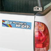 HET HUWELIJK IS ZO HOMO BUMPERSTICKER (Op Truck)