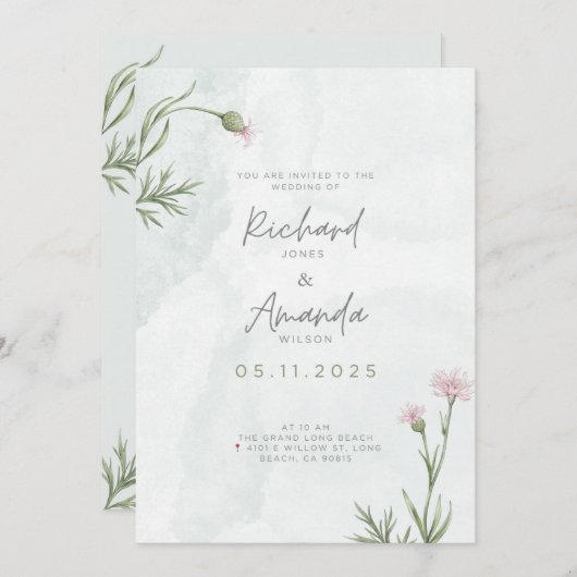 Het huwelijk kaart (Voorkant / Achterkant)