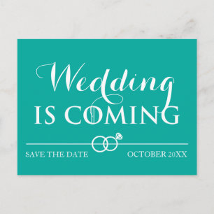 Het huwelijk komt sparen de Witte Datum aan Aankondigingskaart