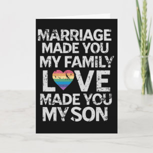 Het huwelijk maakte je mijn familie liefde maakte feestdagen kaart