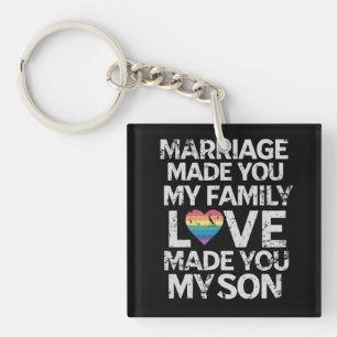 Het huwelijk maakte je mijn familie liefde maakte sleutelhanger