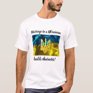 Het huwelijk met een Oekraïens bouwkundig karakte T-shirt