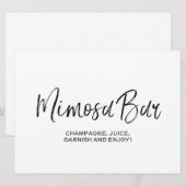 Het huwelijk "Mimosa Bar" is stijlvol gebarentaal Kaart (Voorkant / Achterkant)