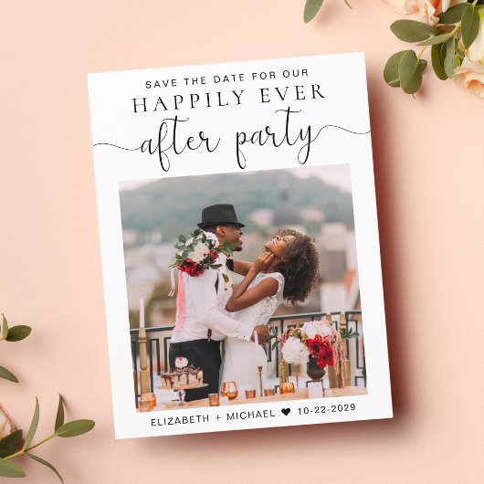 Het huwelijk na de Ontvangst van de Foto van de Pa Aankondigingskaart