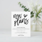 Het huwelijk Nieuwe Plannen sparen Datum Stijlvol Aankondigingskaart (Staand voorkant)