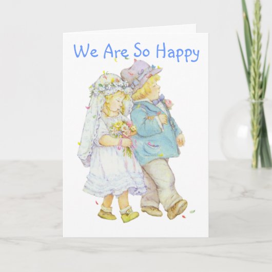 Het huwelijk nodigt van Kinderen voor Bruid en Bedankkaart (Voorkant)