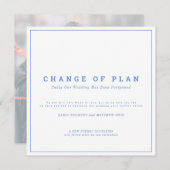 Het huwelijk of de gebeurtenisverandering van plan save the date (Voorkant / Achterkant)