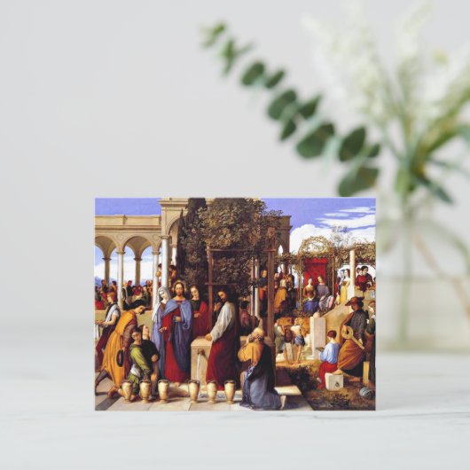 Het huwelijk op Cana Briefkaart (Staand voorkant)