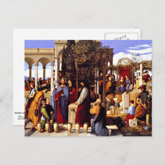 Het huwelijk op Cana Briefkaart (Voorkant / Achterkant)