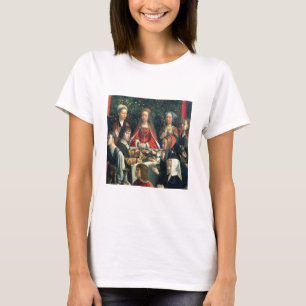 Het huwelijk op Cana, details van de bruid en de s T-shirt