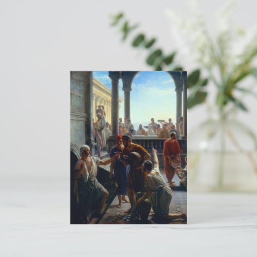 Het huwelijk op Cana door het Briefkaart Carl Bloc (Staand voorkant)