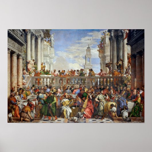 Het huwelijk op Cana door Paolo Veronese - Poster (Voorkant)
