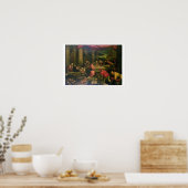 Het huwelijk op Cana (olie op canvas) Poster (Keuken)