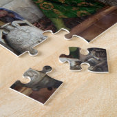 Het huwelijk op Cana | Paolo Veronese schilderij Legpuzzel (Zijkant)