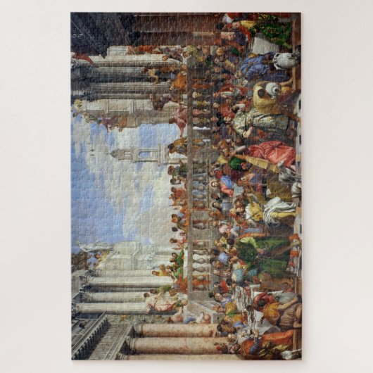 Het huwelijk op Cana | Paolo Veronese schilderij Legpuzzel (Verticaal)