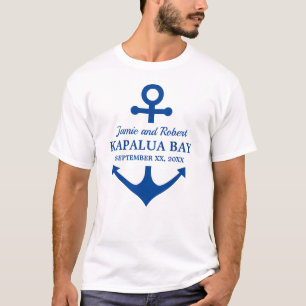 Het huwelijk op het strand, op het Zee of op een b T-shirt