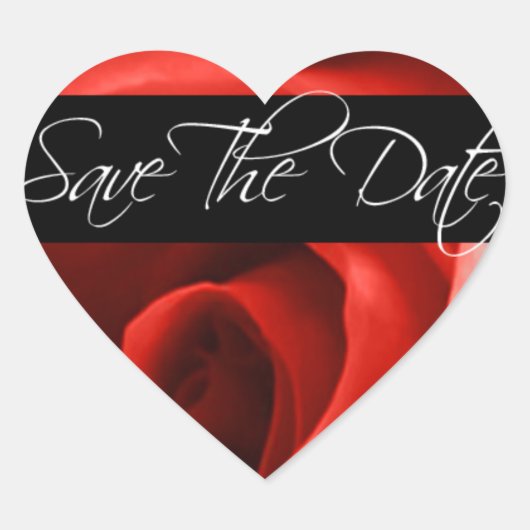 Het huwelijk redt de datum van het huwelijk. hart sticker (Voorkant)