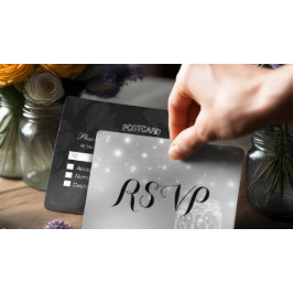 Het huwelijk RSVP Mason Jars String Light Modern S Uitnodiging Briefkaart