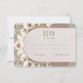 Het huwelijk RSVP neemt Kunst Nieuwe door Mucha I Kaart (Voorkant)