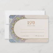 Het huwelijk RSVP neemt  Kunst Nieuwe door Mucha I Kaart (Voorkant)