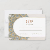 Het huwelijk RSVP neemt Kunst Nieuwe door Mucha I Kaart (Voorkant)