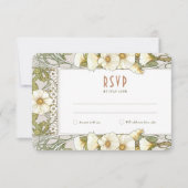 Het huwelijk RSVP neemt  Kunst Nieuwe door Mucha I Kaart (Voorkant)