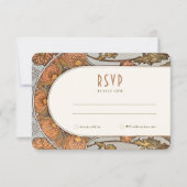 Het huwelijk RSVP Tussenvoegsel  Kunst Nieuwe door Kaart (Voorkant)