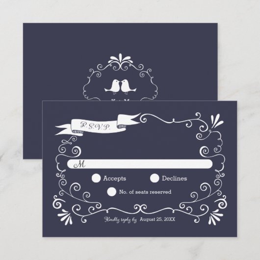 Het Huwelijk RSVP van Boho van de Wervelingen (Voorkant / Achterkant)