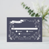 Het Huwelijk RSVP van Boho van de Wervelingen Kaartje (Staand voorkant)