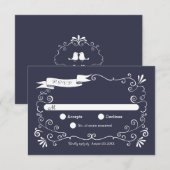 Het Huwelijk RSVP van Boho van de Wervelingen Kaartje (Voorkant / Achterkant)