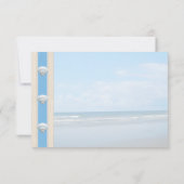 Het Huwelijk RSVP van het Strand van de zeeschelp Kaartje (Achterkant)