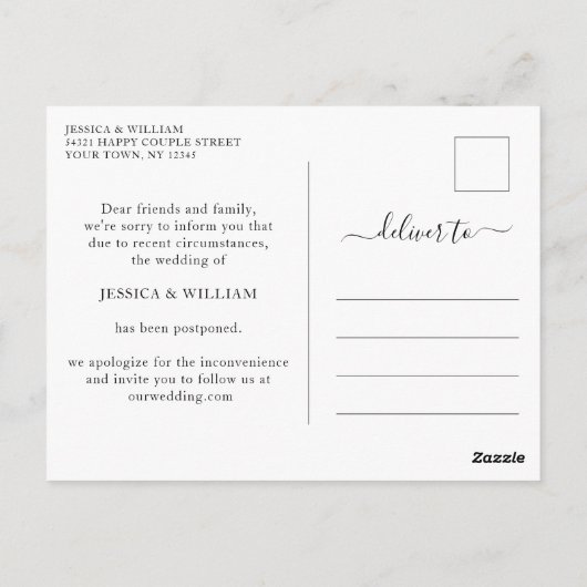 Het huwelijk ruilt de Datum Gemende Rozen van de D Briefkaart (Achterkant)