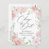 Het huwelijk ruilt de Datum Gemende Rozen van de D Briefkaart (Voorkant / Achterkant)