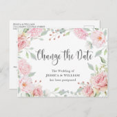 Het huwelijk ruilt de Datum Gemende Rozen van de D Briefkaart (Voorkant / Achterkant)