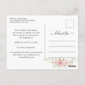 Het huwelijk ruilt de Datum Gemende Rozen van de D Briefkaart (Achterkant)