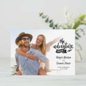 Het huwelijk sparen Datum 2 Foto het Avontuur begi Kaart (Staand voorkant)